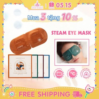Hộp 14 mặt nạ mắt nóng xông hơi AMORTALS lưu thông máu giảm mệt mỏi căng thẳng sưng mắt mờ quầng thâm (chọn 4 mùi)