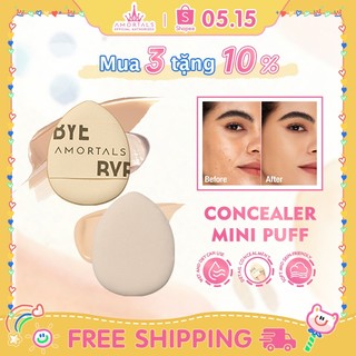 Set 2 bông phấn đeo ngón tay mini AMORTALS chất liệu bọt biển giúp che khuyết điểm sử dụng ướt và khô