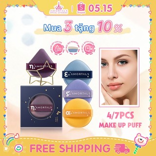Set 4 mút trang điểm AMORTALS mềm mại tiện dụng sử dụng ướt và khô mút trang điểm mút tán kem nền