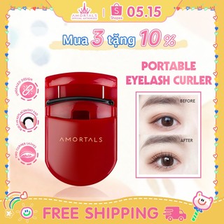 kẹp lông mi AMORTALS đỏ Dụng cụ bấm cong lông mi Dễ sử dụng Portable Eyelash Curler Giữ cho lông mi của bạn cuộn tròn cả ngày dài