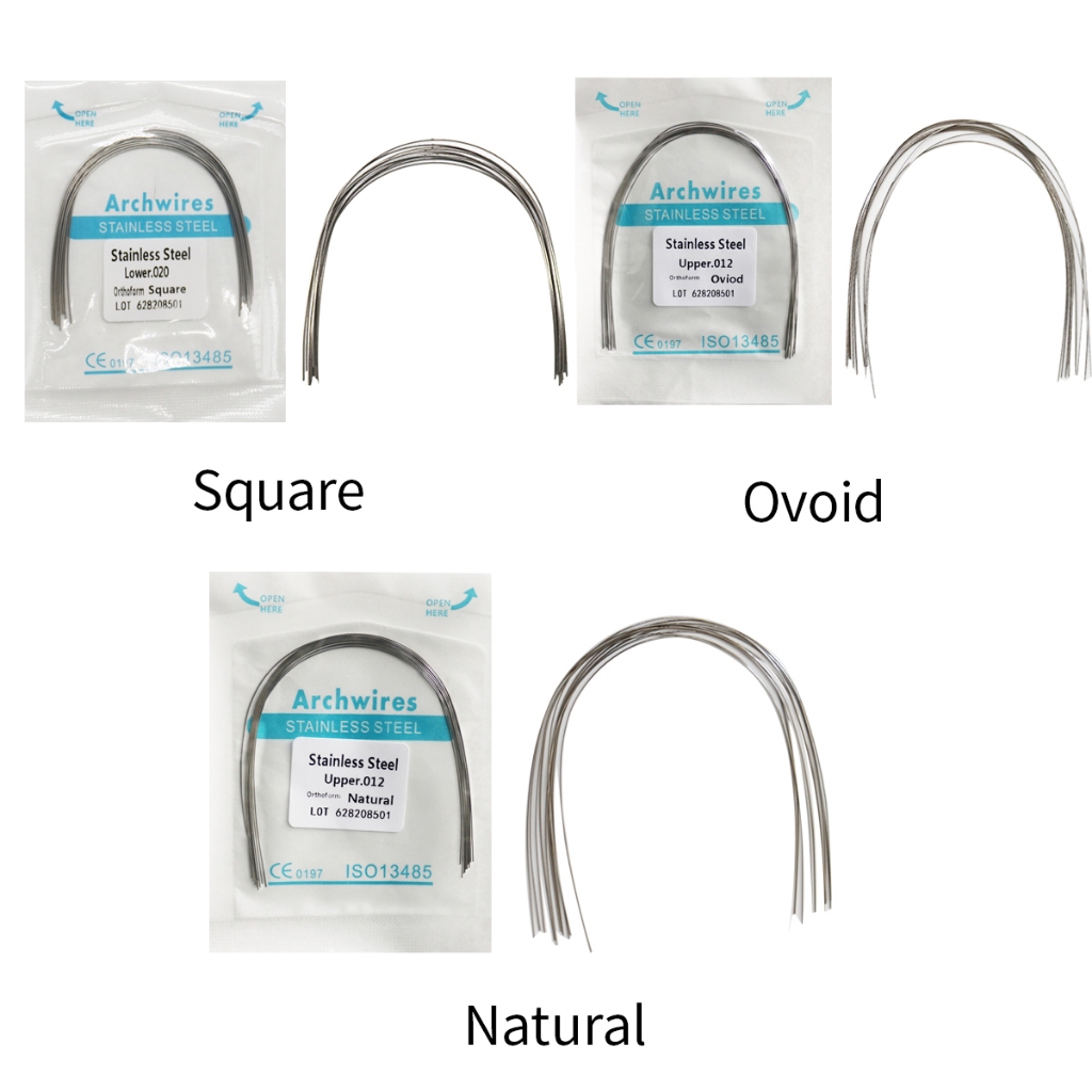 2 Gói SS Thép không gỉ Tự nhiên / Ovoid / Hình vuông (1 gói trên + 1 gói dưới)