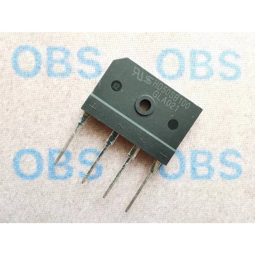 ((10 Cái) HD50SB100 Bộ chỉnh lưu công suất cao Cầu phẳng siêu mỏng D50XB100 50A1.000V