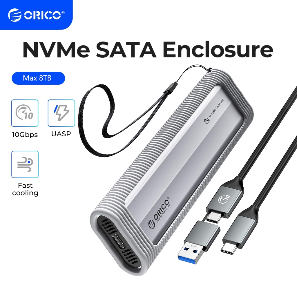 Orico M.2 NVMe SATA SSD Vỏ USB Bộ chuyển đổi bên ngoài Hỗ trợ UASP cho PCIe NVMe SATA SSD (AXM2) | BigBuy360 - bigbuy360.vn