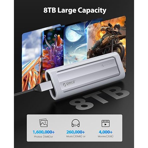 Orico M.2 NVMe SATA SSD Vỏ USB Bộ chuyển đổi bên ngoài Hỗ trợ UASP cho PCIe NVMe SATA SSD (AXM2) | BigBuy360 - bigbuy360.vn