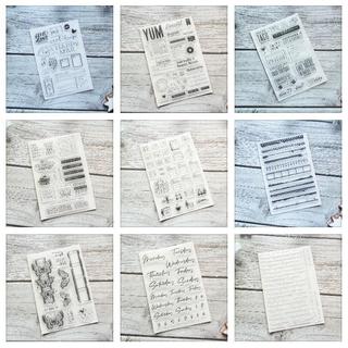 Tuần mới / sách / thư vui vẻ / ăn / kế hoạch silicone clear seal stamp diy thêu sò dập nổi album ảnh