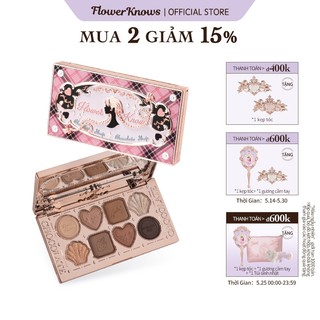 Bảng phấn mắt FLOWER KNOWS phong cách Socola Wonder tám màu sắc 10g