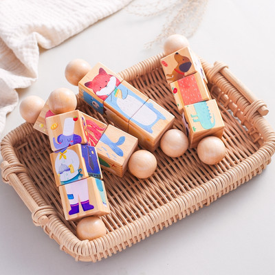 Trẻ Em Xếp Hình Xoay Hình Động Vật Phù Hợp Với Đồ Chơi Bé Gripping Gnawing Chuông Bập bênh Đồ Chơi
