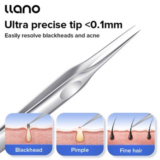  Nhíp llano Bằng Thép Không Gỉ Loại Bỏ Mụn Đầu Đen Chăm Sóc Da Mặt 