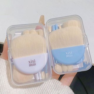 Xixi mini cọ trang điểm bộ rời bột bàn chải phấn mắt phấn mắt kem che khuyết điểm tóc mềm trọn bộ dụng cụ du lịch di động