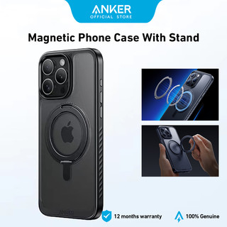 Ốp Điện Thoại Từ Tính Anker Có Giá Đỡ Nhẫn, Mờ, Bảo Vệ Thả Cho iPhone 14 Series, Cho iPhone 15 Series