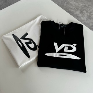❤️Hàng có sẵn ❤️❤️Mới cổ tròn VD vết nứt in tay ngắn dáng rộng # unisex đa năng hàng đầu