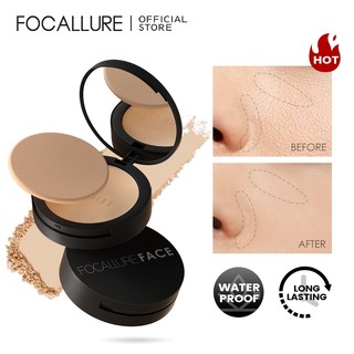 Phấn nén trang điểm FOCALLURE gồm 3 màu tùy chọn kèm bông trang điểm 70g/1 hộp