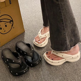 Dép xỏ ngón nữ. Dép xỏ ngón mềm mại và chống trượt. Dép ngôi sao xinh xắn và ngọt ngào. Dép nâng cao đế dày thời trang (5cm)