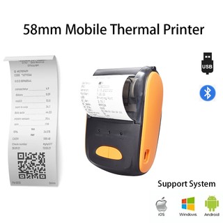 Máy in nhiệt Mini 58mm USB Bluetooth Máy thu ngân giấy nhiệt cầm tay