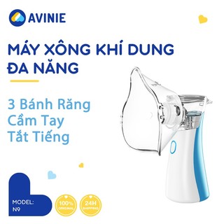 AVINIE Máy xông khí dung cho bé Đa Năng Cao Cấp máy xông mũi Nebulizer rảnh tay 3 bánh răng(Có chế độ bộ nhớ)Thích hợp cho trẻ em và người lớn USB N9
