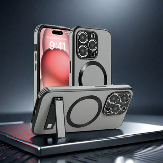 【Bracket Hard case/Black】Ốp lưng compatible for iPhone 15 14 13 12 11 pro max  case