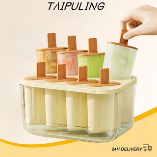 TAIPULING Khuôn làm kem que 8 ngăn tiện lợi-que DIY có thể dùng được nhiều lần