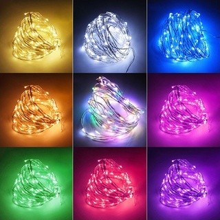 Đèn LED 10M USB LED Dây Đèn Cổ Tích Giáng Sinh Dây Bạc Cưới Vòng Hoa Đèn Trang Trí Tiệc