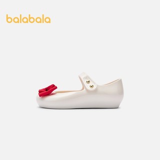 Giày Trẻ Em Balabala Dép Trẻ Em Xuân Thu Ngọt Ngào Nơ Dễ Thương Giày Công Chúa Thời Trang