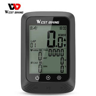 WEST BIKING BKV 100 GPS Xe Đạp Máy Tính Đồng Hồ Tốc Độ Công Suất Không Dây Nhịp Tim Hiển Thị Cảm Biến Ngoài Trời MTB Phụ Kiện Đường Bộ