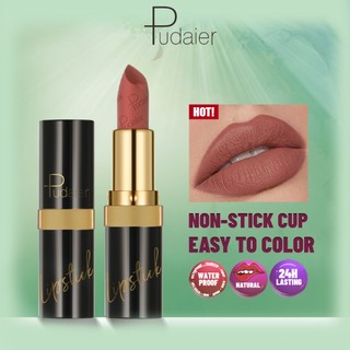 Son môi Pudaier Matte Nhiều màu Velvet Son môi dạng lỏng chống dính và bóng môi