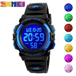  Đồng hồ thể thao chống nước kỹ thuật số LED dành cho trẻ em SKMEI Đồng hồ đeo tay trẻ em Jam Tangan kanak kanak 1266