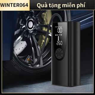 Máy nén khí bơm lốp xe hơi không dây 150 psi 6000mah đèn led sạc cho ô tô đạp bóng winter064