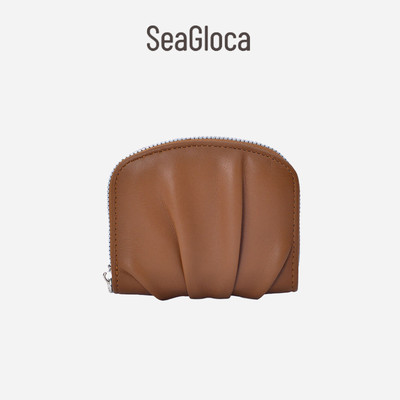 Seagloca Hàn Quốc Xếp Ly Ngắn Nhỏ Gọn Di Động Màu Đa Năng Đựng Thẻ Ví Đựng Tiền Xu Cho Nữ