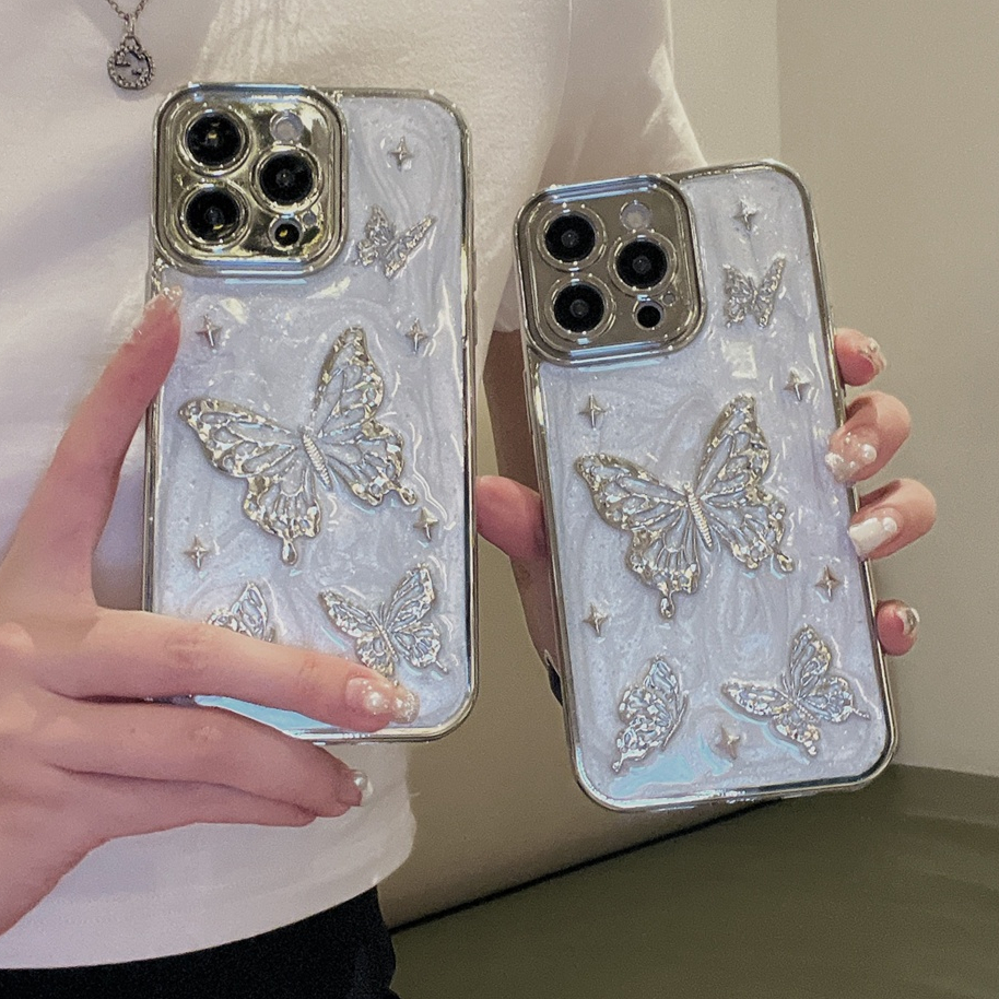 Dành cho iphone Case 16 Pro Max 15 Pro Max 14 Pro Max 13 Pro Max 12 Pro Max Thuốc nhỏ keo mạ điện - 