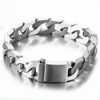 Chiều Rộng 14 Mm Màu Vàng Nặng Cuba Dây Xích Vòng Tay Sáng Bóng Thép Không Gỉ Chunky Lắc Tay Cho Nam Trang Sức Cổ Điển