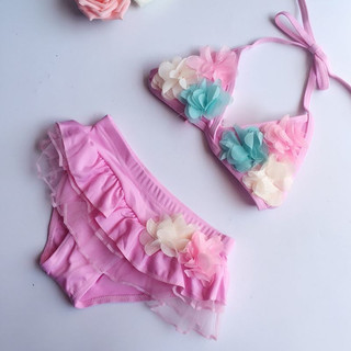  Hàn Quốc Đồ Bơi Trẻ Em Hàn Quốc Bé Gái Bé Sơ Sinh Váy Nhỏ Bikini Váy Bé Gái Chia Dễ Thương Đồ Bơi 