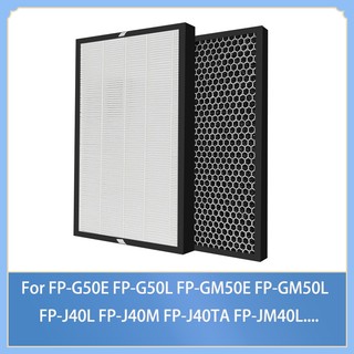 Dành cho máy lọc không khí sharp lọc hepa fp-g50e fp-g50l fp-gm50e fp-gm50l fp-j40l fp-j40m fp-j40ta fp-jm40l than hoạt tính 380 * 240mm