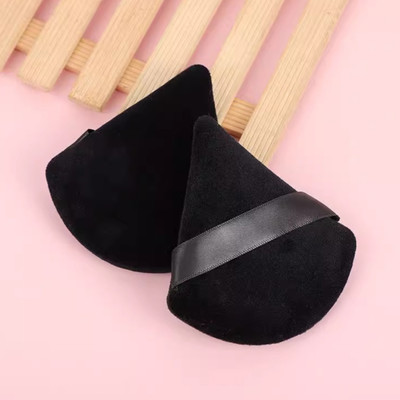 【OVW】Puff sang trọng hình quạt tam giác màu đen OVW, Set Powder Puff FP0006