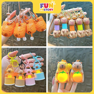 ℉UN FACTORY ✨Hoạt Hình Hoạt Hình Capybara Capybara Búp Bê Mặt Dây Chuyền Dễ Thương Cặp Đôi Xe Móc Khóa Cặp Đôi Túi Mặt Dây Chuyền Quà Tặng Nhỏ
