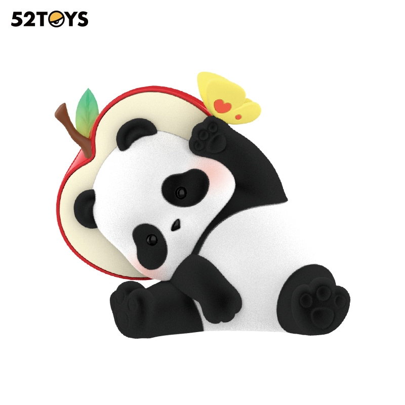 52TOYS Panda Roll Limited Edition Small-minded Panda with Apple Hat Figure/Apple Series Plush Toys-A