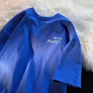 Áo thun cơ bản mùa hè Monogram In đơn giản Vải Cotton nguyên chất sành điệu rộng Silhouette cổ tròn tay ngắn UnisexM-5XL