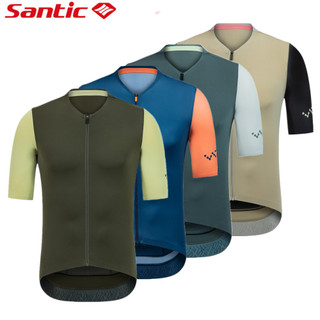 Santic nam đi xe đạp jersey phản quang có túi thoáng khí nhanh khô chống nắng xe đạp xe đạp áo