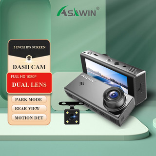 Asawin A5 Ống Kính Kép Dash Cam Cho Xe Dvr Trước Và Sau 3.16 Ips Sceen Fhd 1080P G-Sensor Tầm Nhìn Ban Đêm
