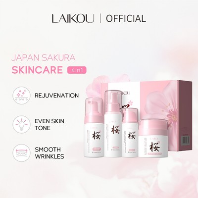 Laikou Sakura Niacinamide Boost Radiance Serum Thắt chặt lỗ chân lông Mực dưỡng ẩm 4 cái / Bộ quà tặng