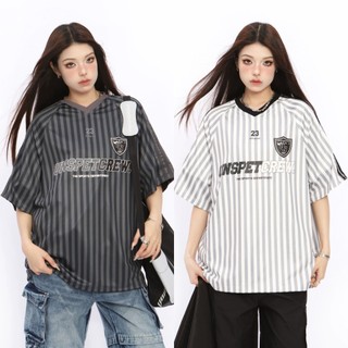 Áo thun nam nữ dáng rộng Áo thun Jersey trang trọng Áo thun thể thao Áo thun cổ chữ V Áo thun bóng đá - Jersey No. 23