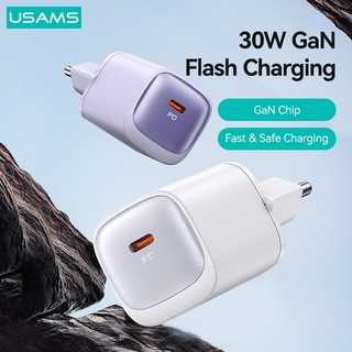 Usams 20W 30W USB C Sạc Nhanh PD 3.0 Bộ Sạc Tường Loại C Bộ Chuyển Đổi Nguồn Có Thể Gập Lại Cắm Tương Thích Cho iPhone Samsung Xiaomi iPad EU Cắm