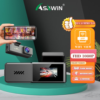 Asawin S36 Wifi Dash Cam Cho Camera Ô Tô Điều Khiển Ứng Dụng Tầm Nhìn Ban Đêm Công Viên Chế Độ Fhd 1080p G-Sensor 1.5 "IPS