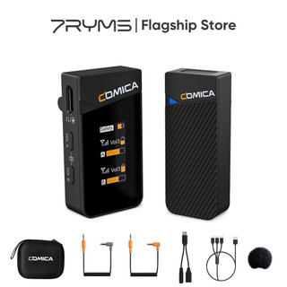 Micrô Lavalier không dây Ccomica Vimo C1, Mic ve áo Mini có khả năng khử tiếng ồn, Hộp đựng, Micro không dây cho iPhone Android Máy ảnh DSLR Máy tính Camorder