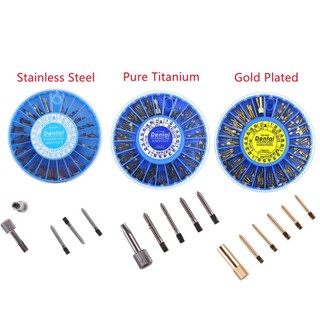 120 Cái / bộ Vít mạ vàng bằng thép không gỉ Nha khoa Vật liệu titan Dụng cụ nha khoa