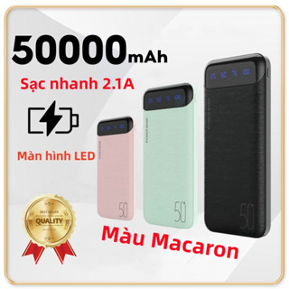 Sạc dự phòng 50000mAh Powerbank  Màn hình kỹ thuật số di động siêu mỏng Đầu vào kép Đầu ra kép Ngân hàng điện cổ điển