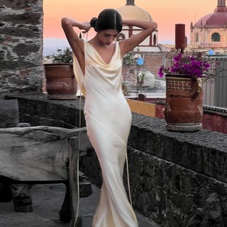 Klalien Sáng Bóng Đầm Maxi Nữ Băng Rời Vestido Clubwear Attirewear