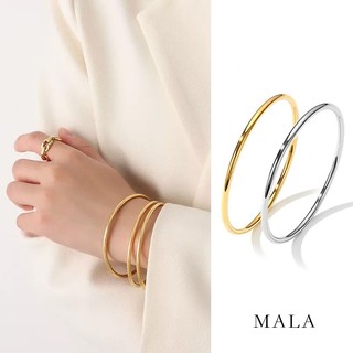 Vòng tay đơn bằng thép titan mạ vàng 18k Vòng đeo tay đôi tròn