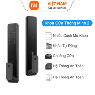 Khóa cửa thông minh Xiaomi Youpin 2, Nhiều phương pháp mở khóa, Khóa hoàn toàn tự động với chuông cửa thông minh, Hệ thống an toàn sáu lần, Xem từ xa ứng dụng cho gia đình