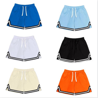  Quần short nam mùa hè cỡ lớn, quần bóng rổ thể thao, lưới thoáng khí, quần năm điểm thời trang ống rộng cao cấp