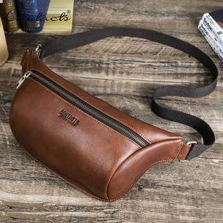 CONTACT'S Da Thật Chính Hãng Nam Ngực Túi Du Lịch Thông Thường Fanny Pack Túi Đeo Ngang Đa Năng Túi Thắt Lưng Túi Điện Thoại Túi Xách